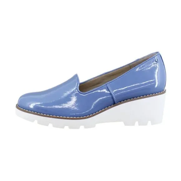 Vionic Willa Wedge Captains Blue Patent - Picture 2 of 8